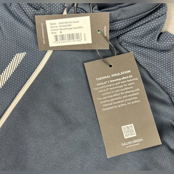 Galvin Green Golf Pullover Daxton Insulating 1/4 Zip Medium Navy Blue Polyester - Picture 4 of 8